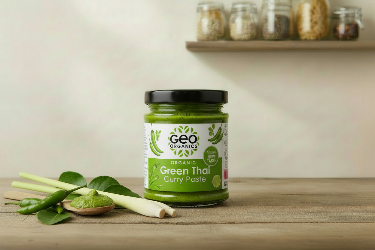 Geo-Organics Organic Green Thai Curry Paste 180g | Plastic-Free ...