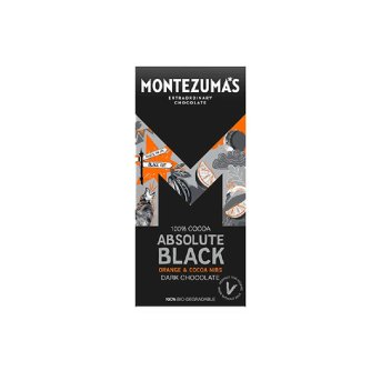 Montezuma's - Absolute Black 100% with Orange & Cocoa Nibs image 0