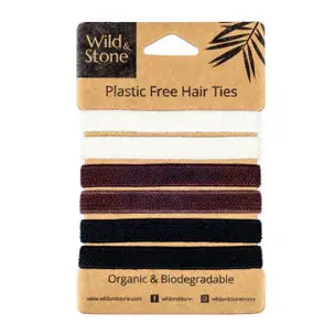 Hair Ties - Plastic Free - 6 Pack - Wild & Stone image 0