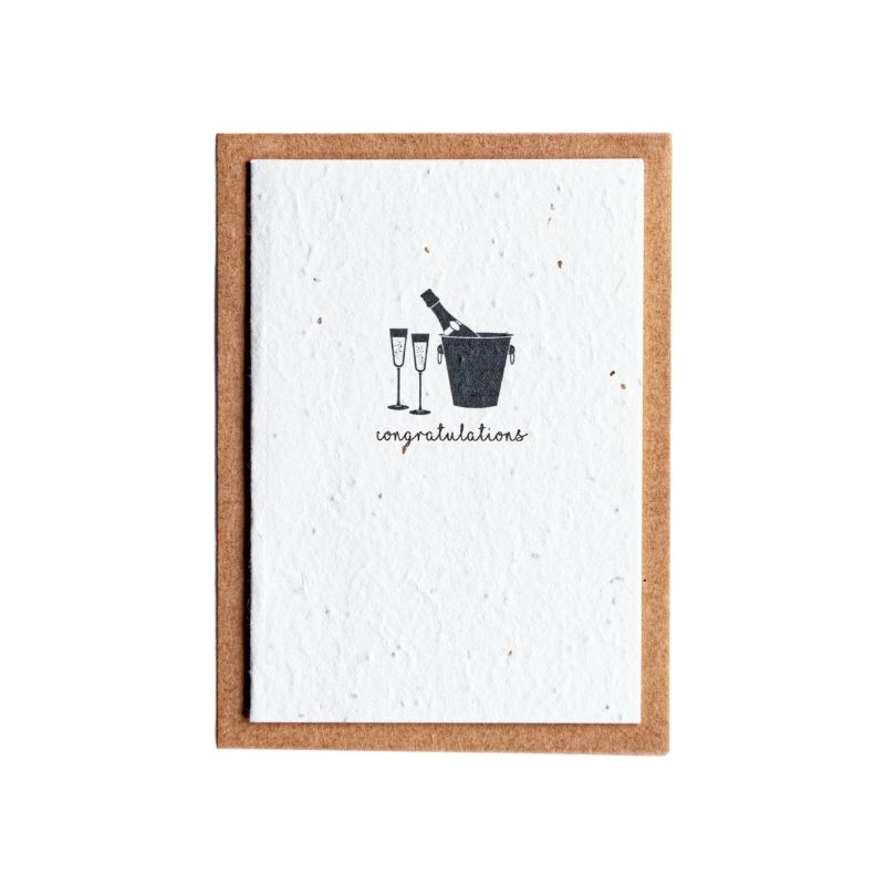 Congratulations Champagne Plantable Seed Card image 0