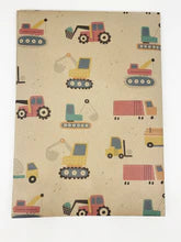 Wrapping Paper - Diggers & Tractors image 0