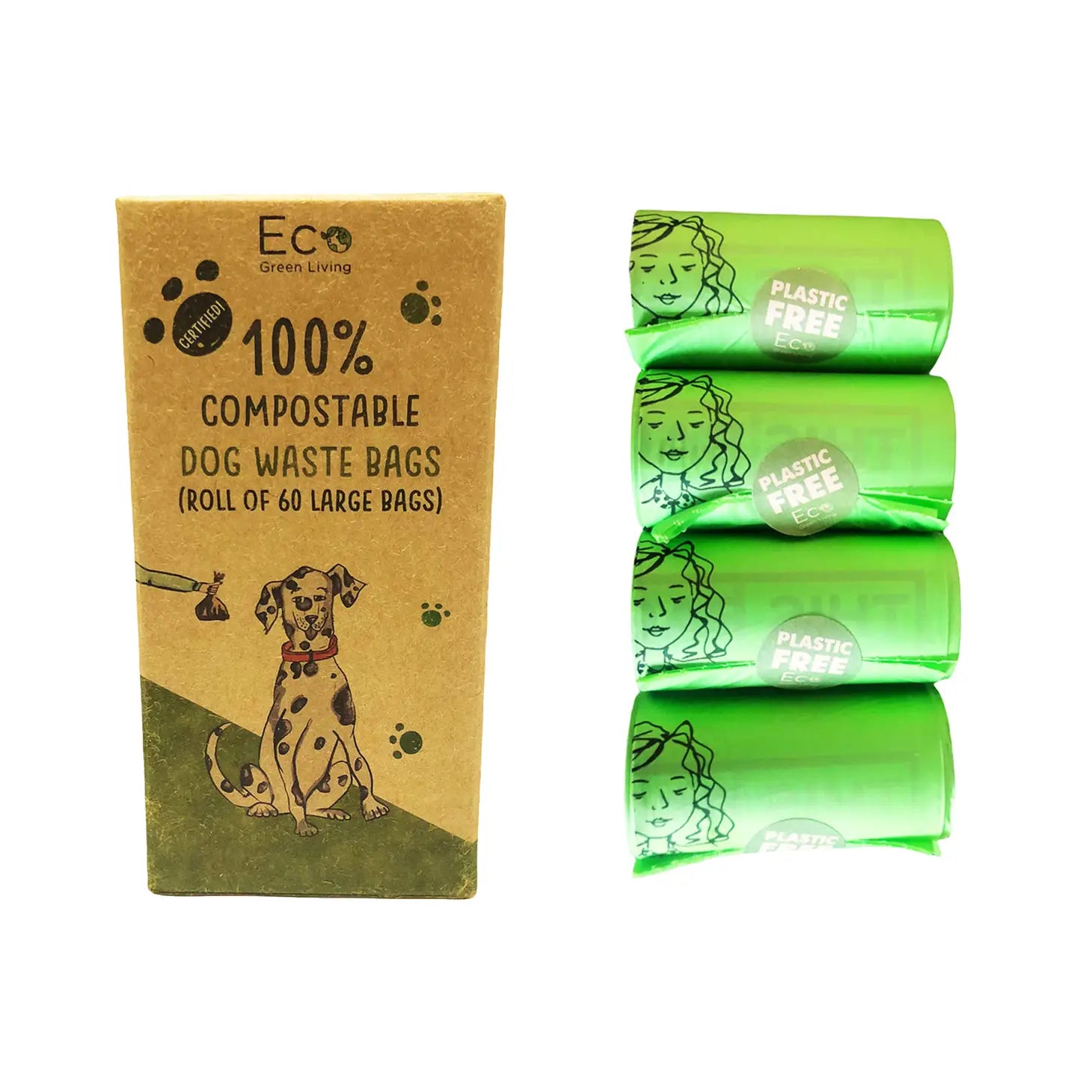 Compostable Dog Waste Bags - 1 Pack - 60 Large Bags image 0