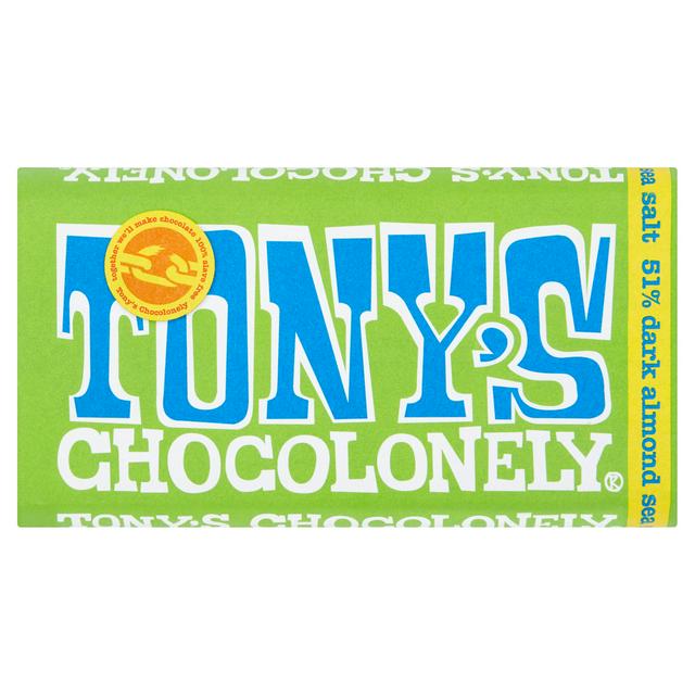 Tony's Chocolonely - Dark Almond Sea Salt Bar - 180g image 0
