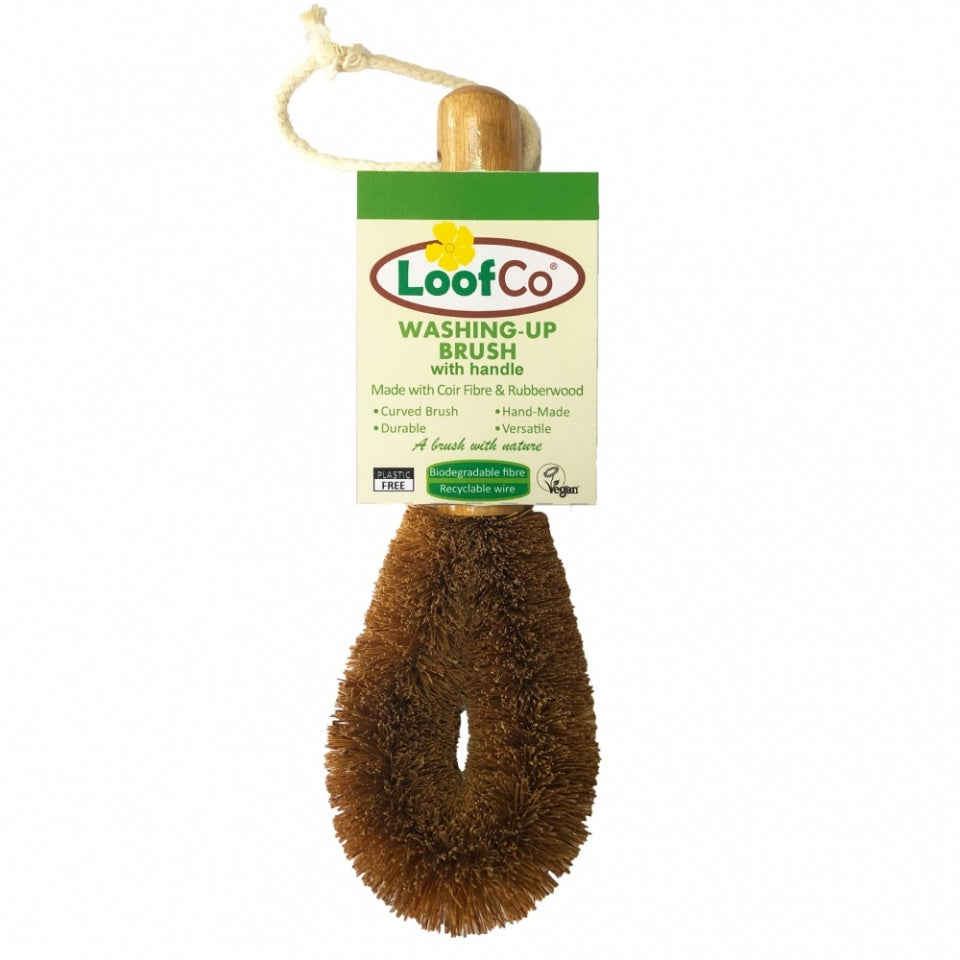 Coconut Fibre Dish Brush with Handle - LoofCo image 0