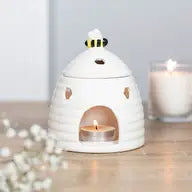Oil & Wax Burner - White Beehive image 0