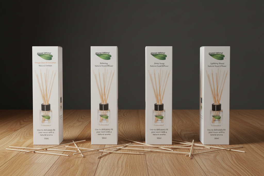 Natural Reed Diffuser Packaging Natural Reed Diffuser 50ml | Amour Natural | Essential Oil Scented ...