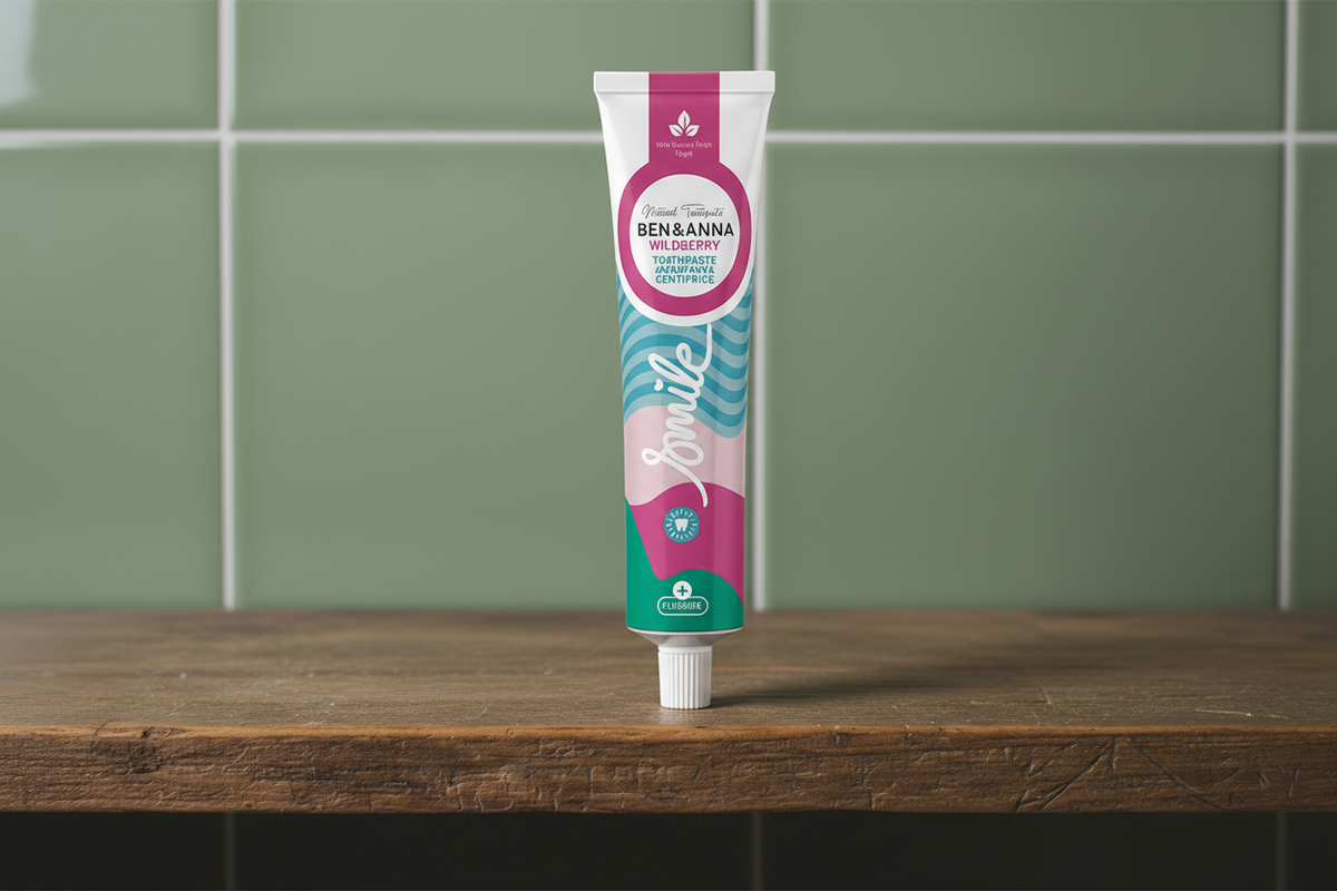 Ben & Anna Organic Wild Berry Toothpaste Tube with Fluoride 75ml ...