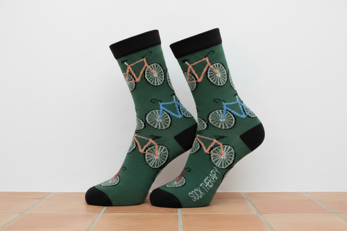 Bicycle Sock Therapy - Fixed Orientation & Terracotta Floor
