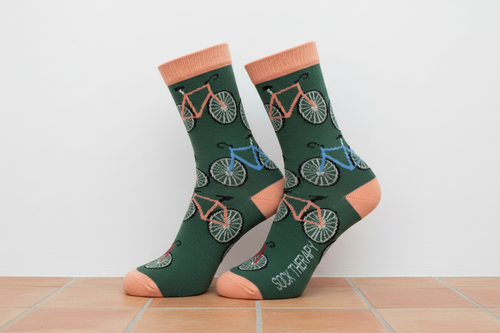 Bicycle Socks - Pure Off-White Wall & Terracotta Floor