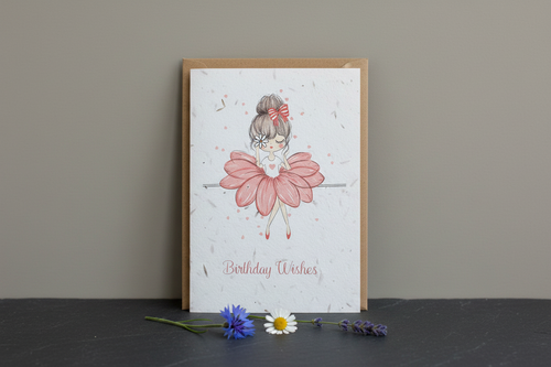 Birthday Ballerina Plantable Seed Card