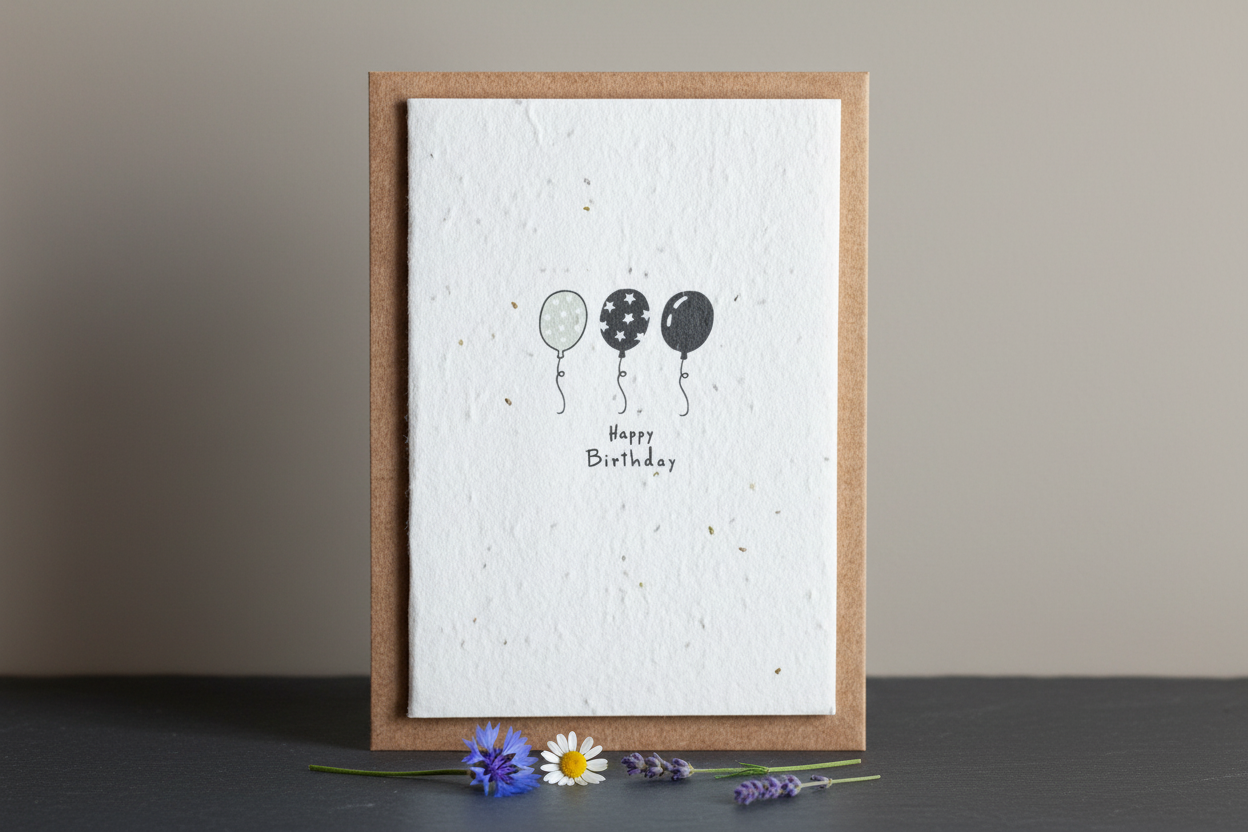 Birthday Balloons Plantable Seed Card