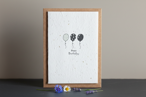 Birthday Balloons Plantable Seed Card
