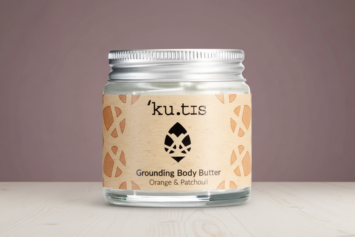 Body Butter - Ku.tis Grounding Orange & Patchouli - Deep Dusty Mauve