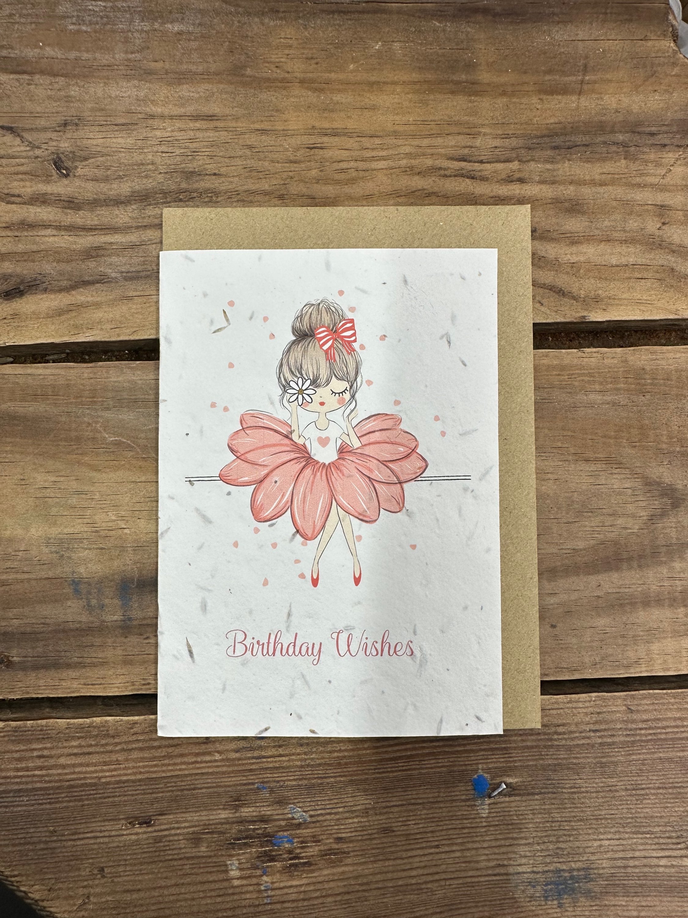 Birthday Ballerina Plantable Seed Card image 0