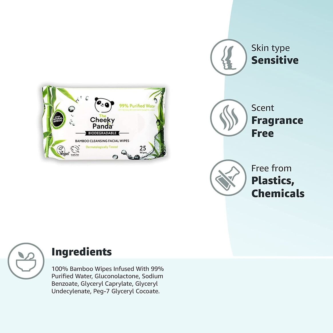 Cheeky Panda - Biodegradable Facial Wipes image 1