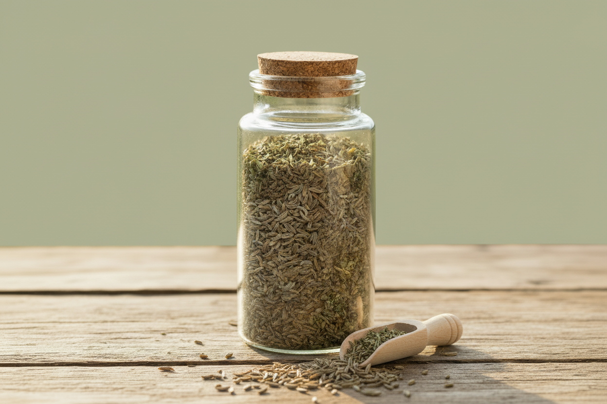 Caraway seeds jar