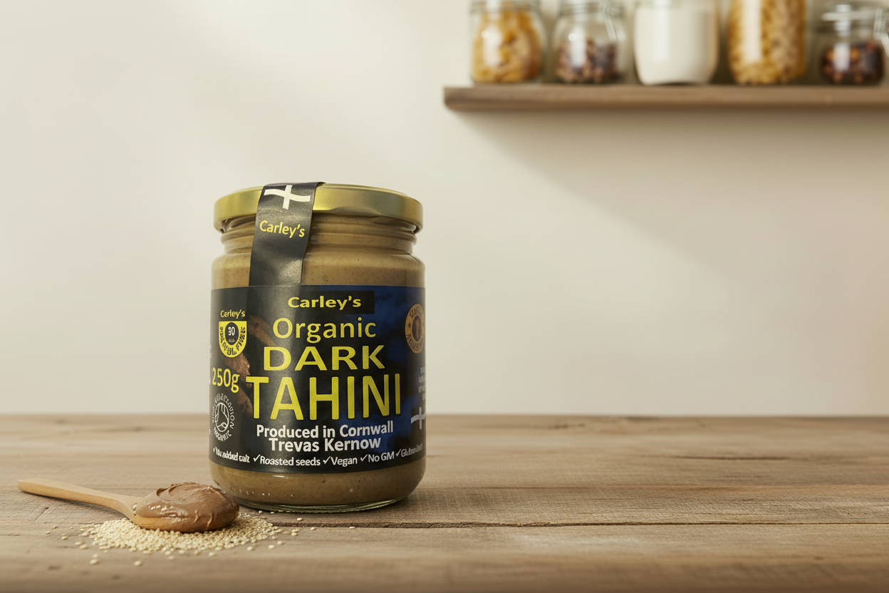 Carley's Roasted Dark Tahini - Pantry Scene