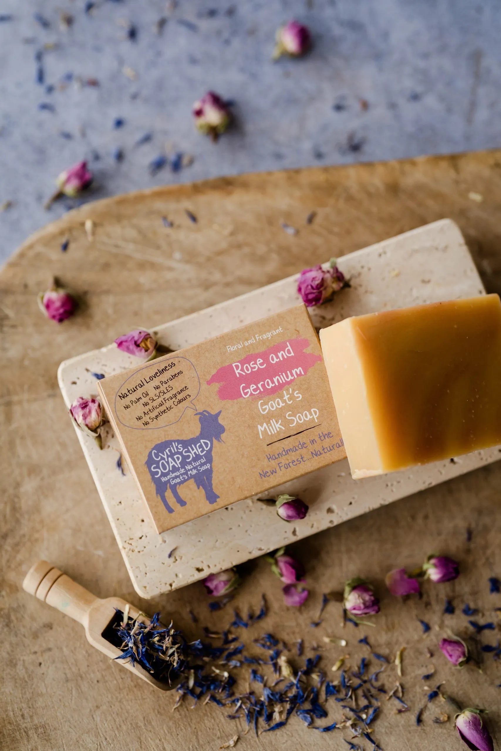 Cyril's Soap Shed - Rose & Geranium Goats Milk Soap image 0
