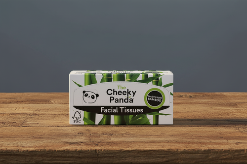 Cheeky Panda Facial Tissues - Single box front and centre