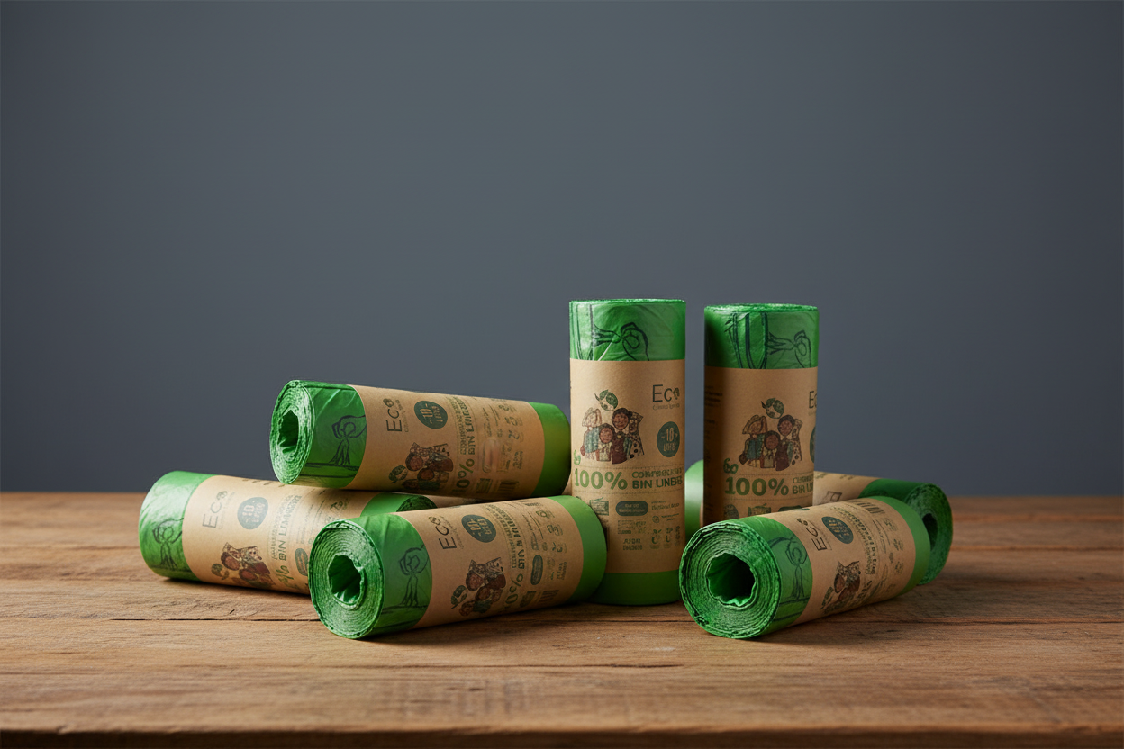 Compostable Waste Bags 60L - Slate