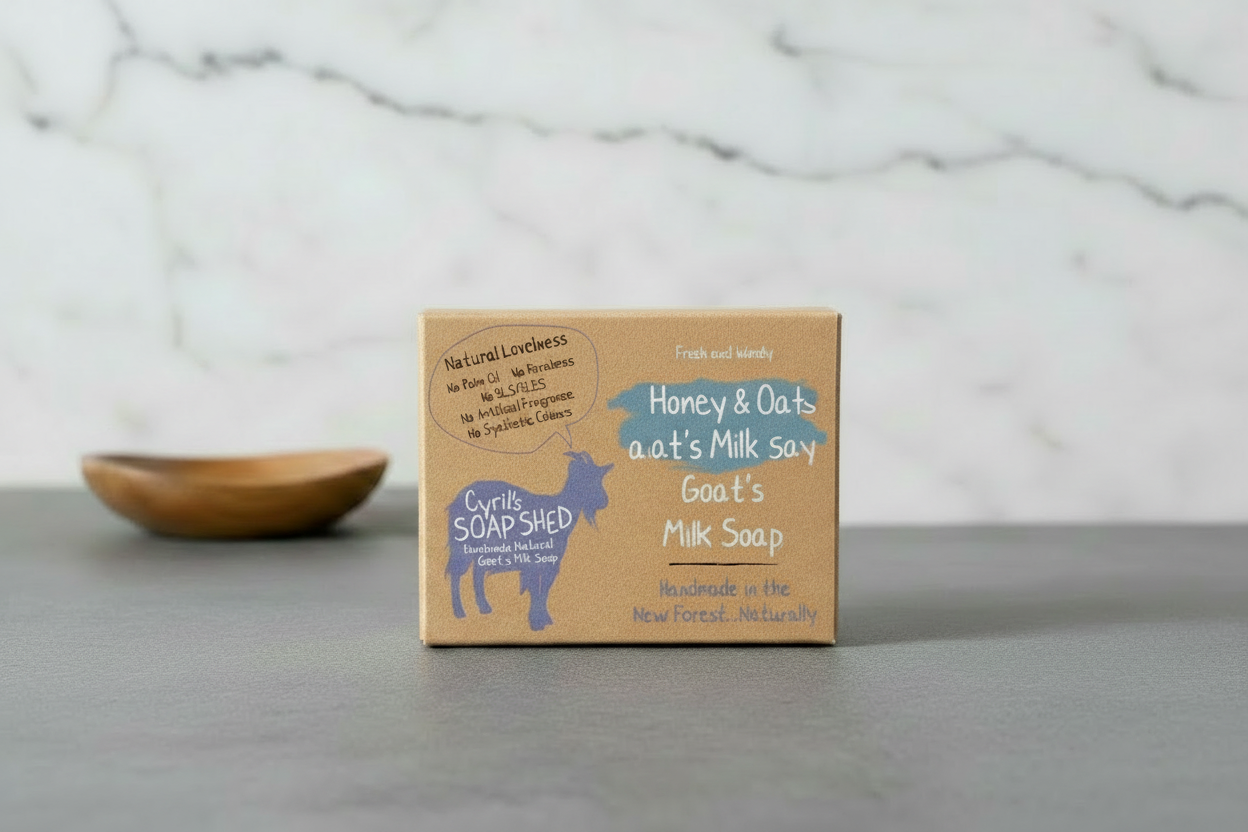 Cyril's Soap Shed Honey, Oats & Goats Milk - Box with Soap Dish