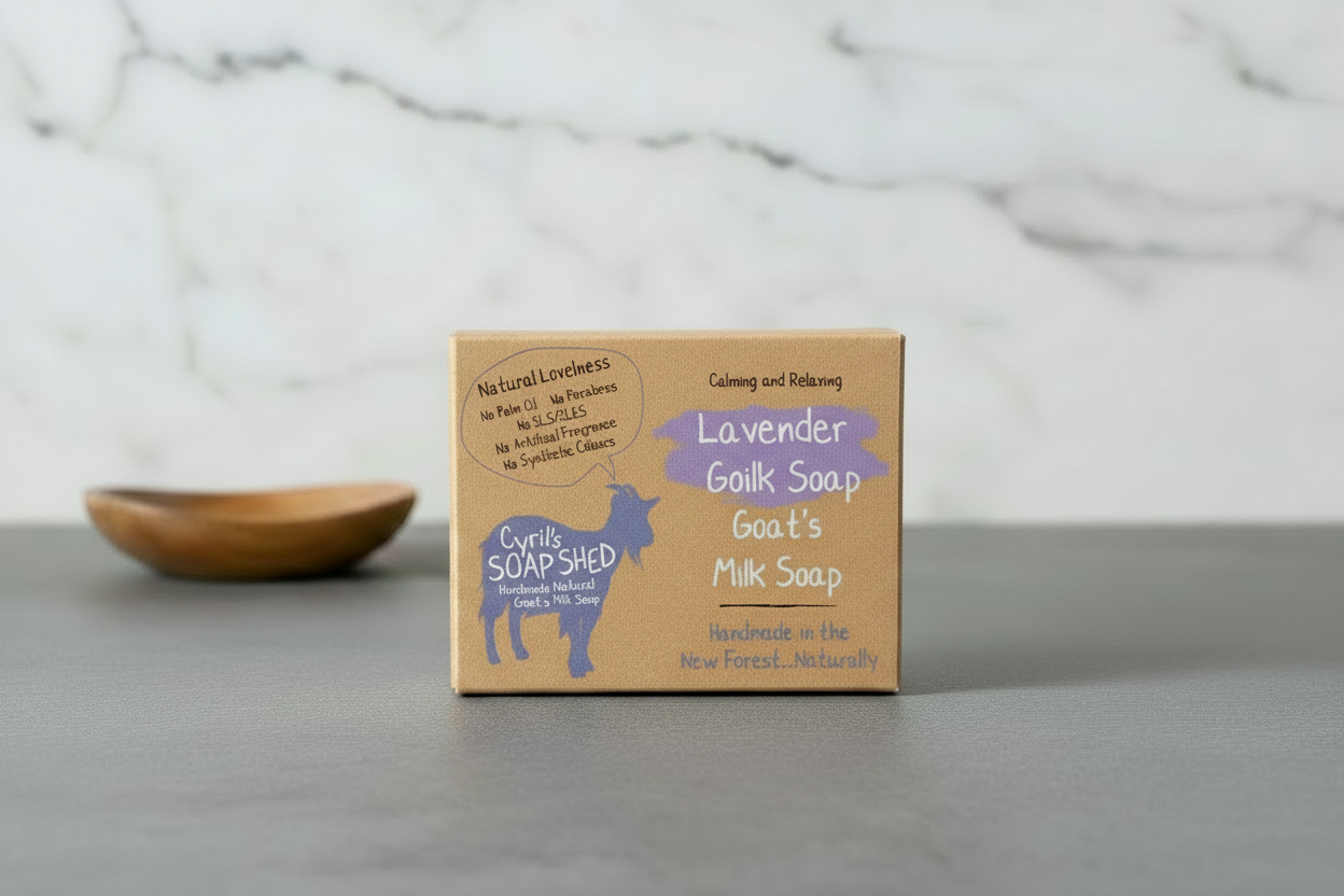 Cyril's Soap Shed Lavender Goats Milk - Box with Soap Dish