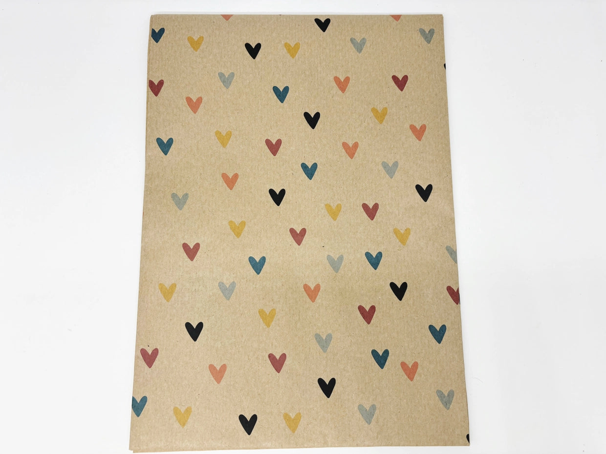 Wrapping Paper - Colourful Hearts image 0