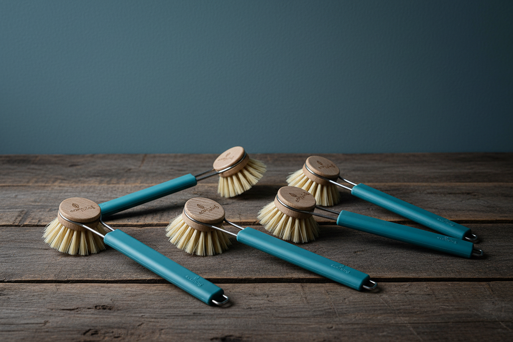 Dish Brush - Teal Handle - Household Style
