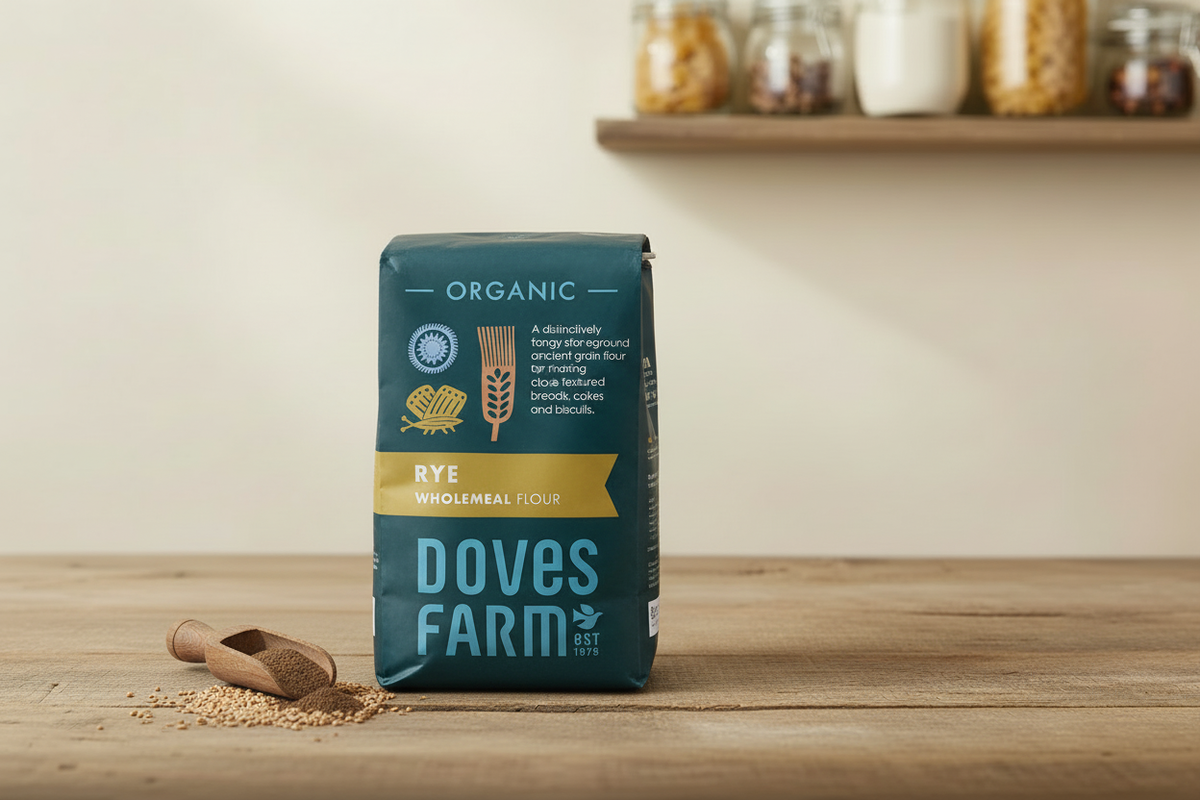 Doves Farm Organic Wholemeal Rye Flour 1kg | Stone-Ground | Fantastic ...