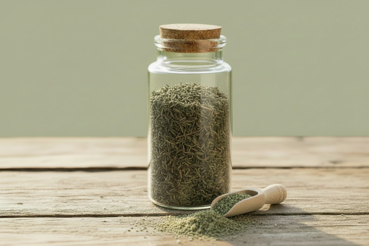 Dried thyme jar