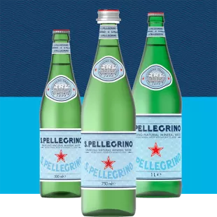 S.Pellegrino Sparkling Natural Mineral Water Glass Bottle - 75cl image 0