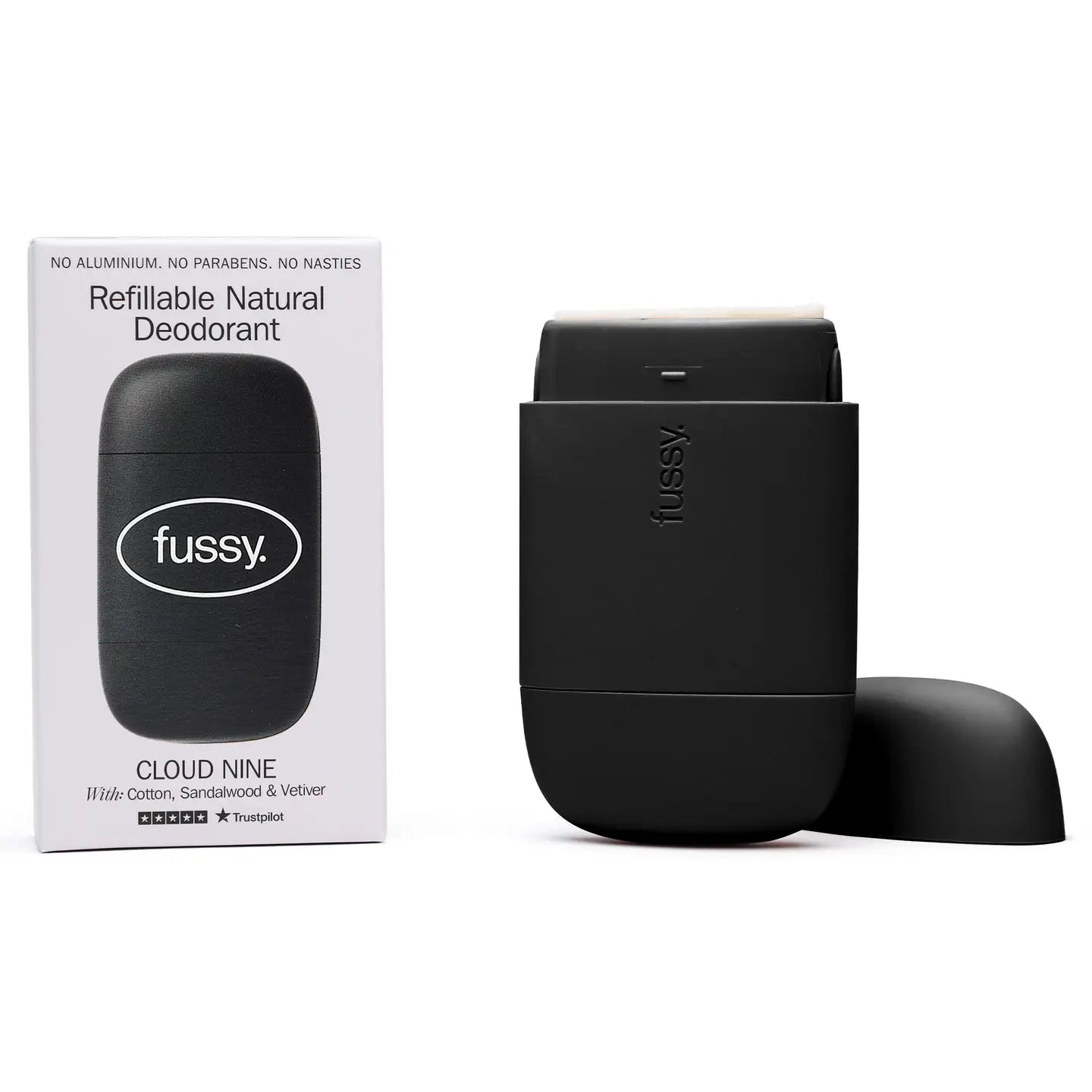 Fussy Refillable Natural Deodorant - Cloud Nine image 0