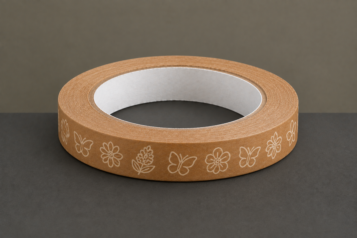 Floral and butterfly kraft tape in the matching slim hero layout