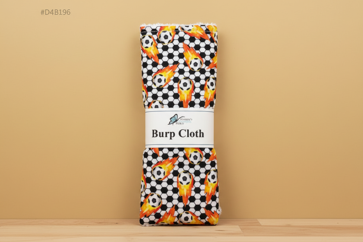 Football Burp Cloth Upright