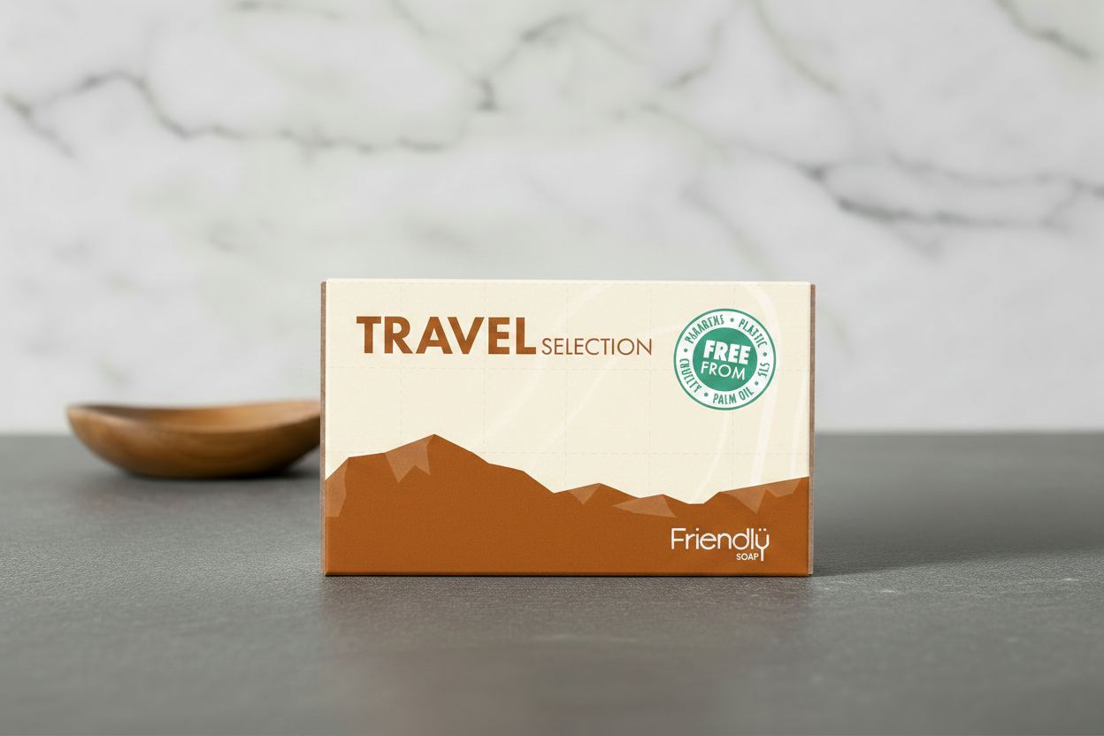 Friendly Soap Travel Selection Box - Front Facing