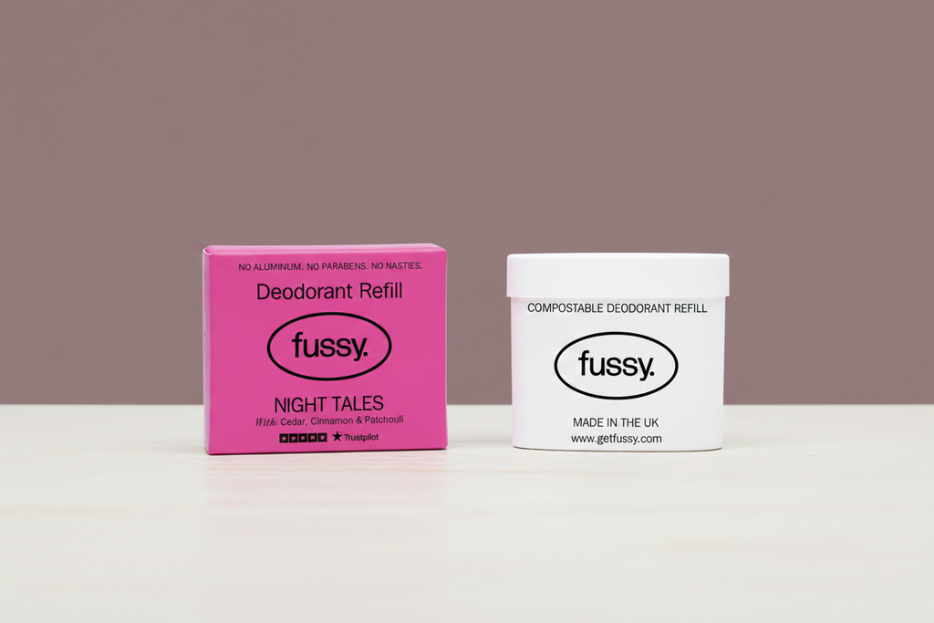 Fussy Natural Deodorant - Night Tales | Starter Pack & Refill | Plastic ...