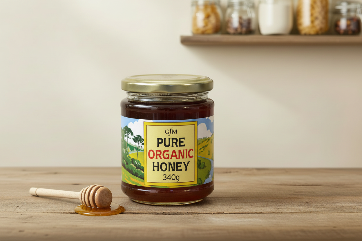 GFM Pure Organic Blossom Honey Pantry Style