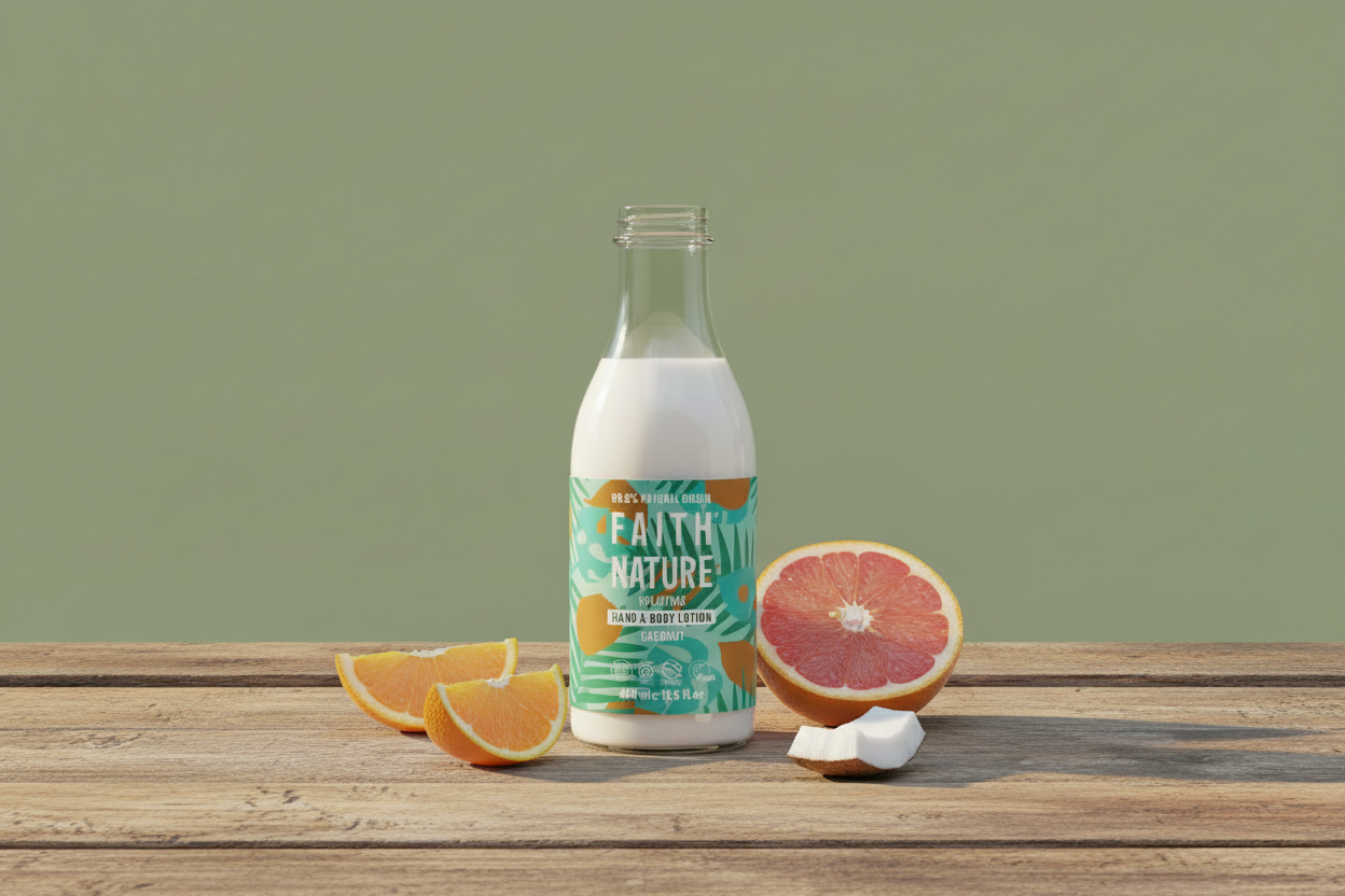 Grapefruit & Orange Lotion coconut bottle shape