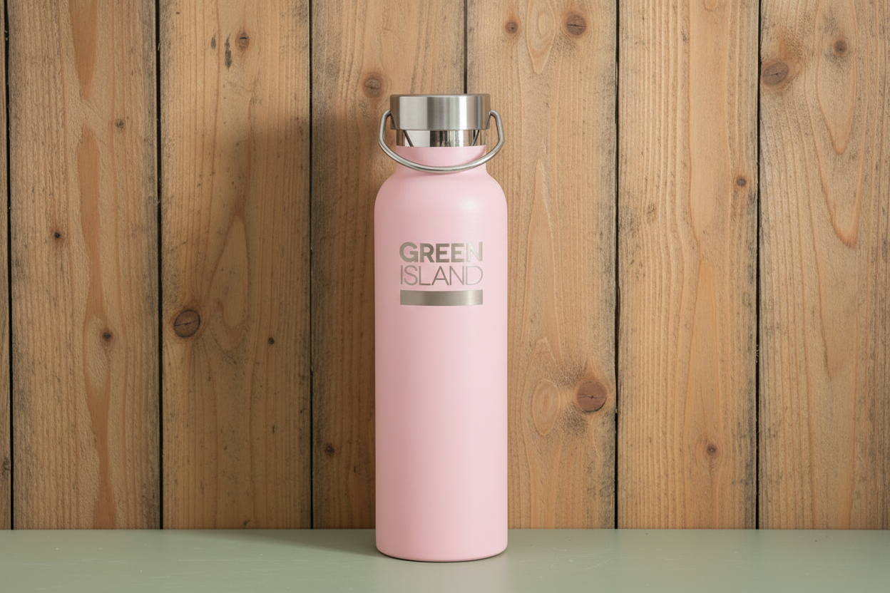 Green Island Pink Bottle — Out and About Scene v2