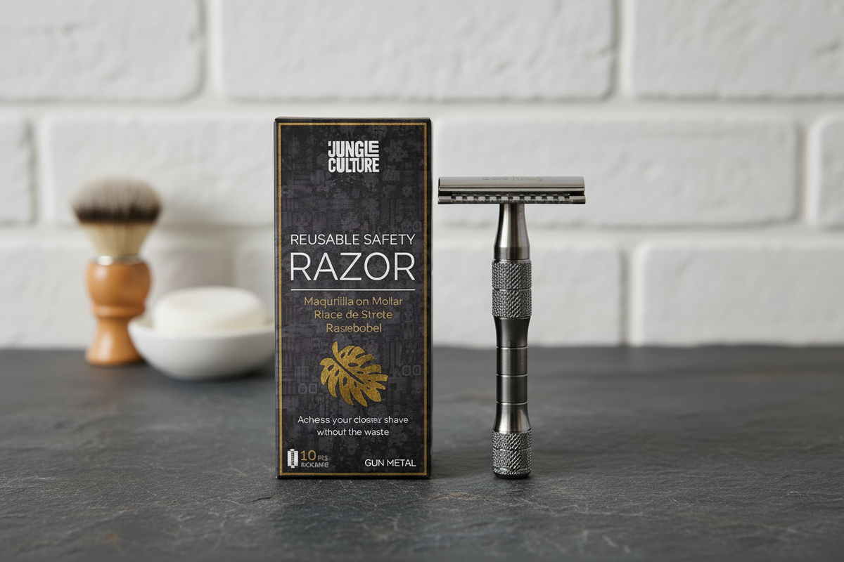 Gun Razorblade Safety Razor - Jungle Culture | Unisex Zero Waste Reusable Safety Razor ...