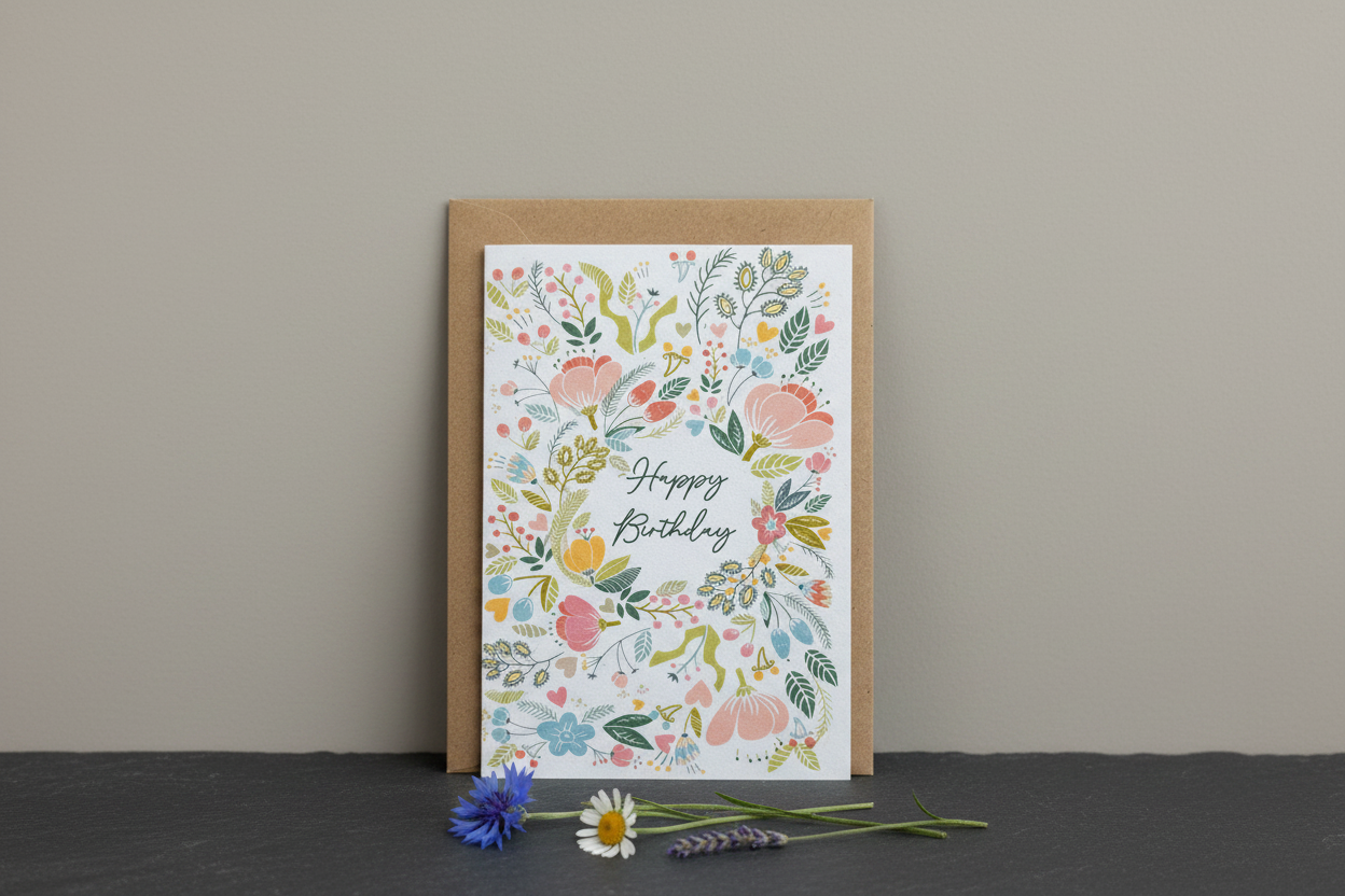 Happy Birthday Flowers Plantable Seed Card