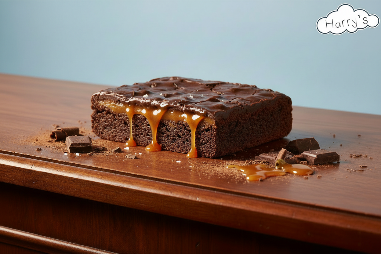Harry's Salted Caramel Billionaire Brownie Slice