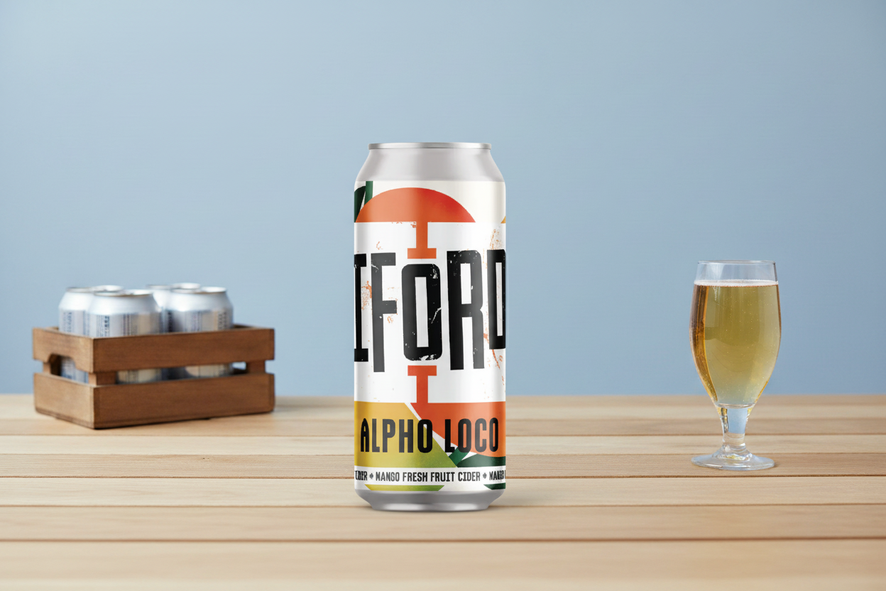 Ilford Cider Alpho Loco Mango Cider 440ml | 3.4% Fresh Fruit Cider ...