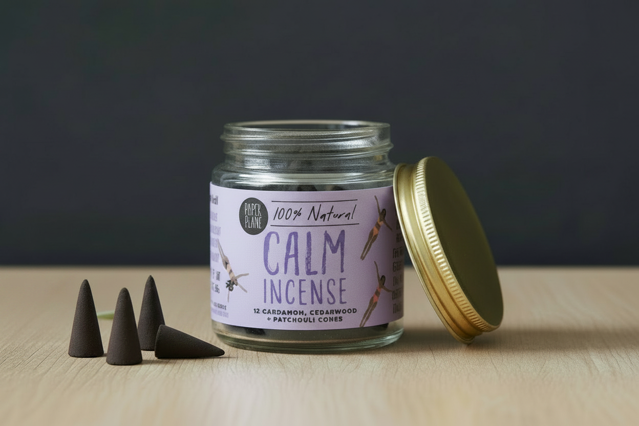 Calm Incense Cones | Cardamom, Cedarwood & Patchouli | Natural & Vegan ...