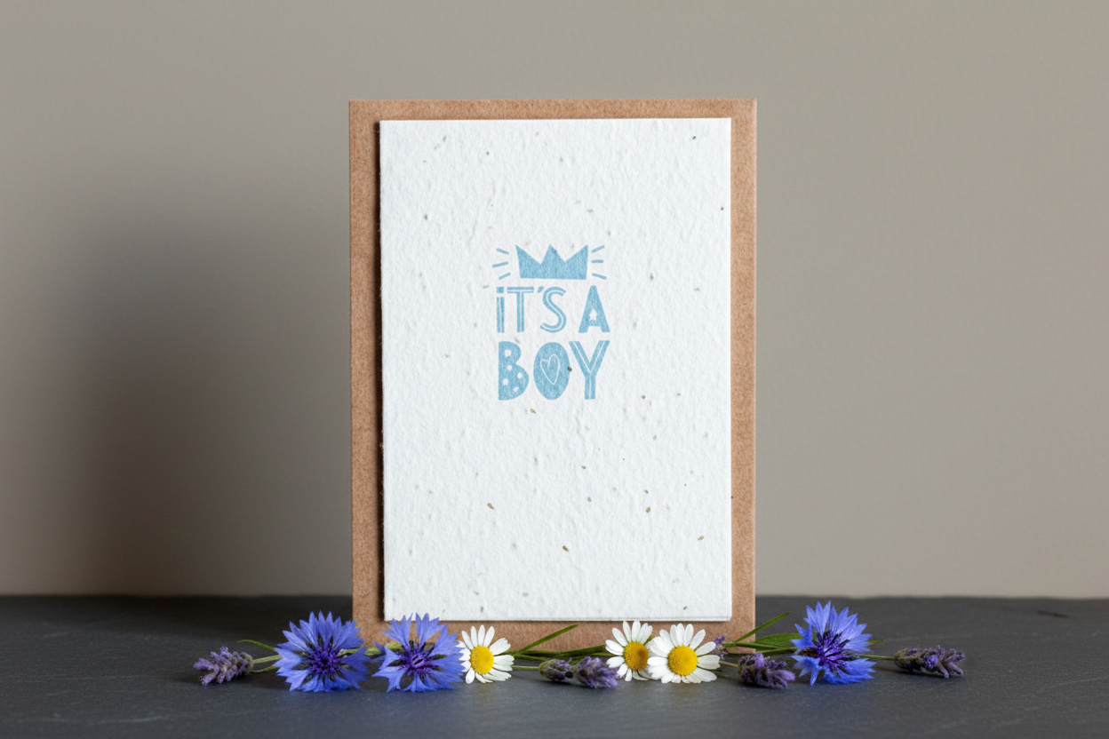 It's a Boy Plantable Seed Card