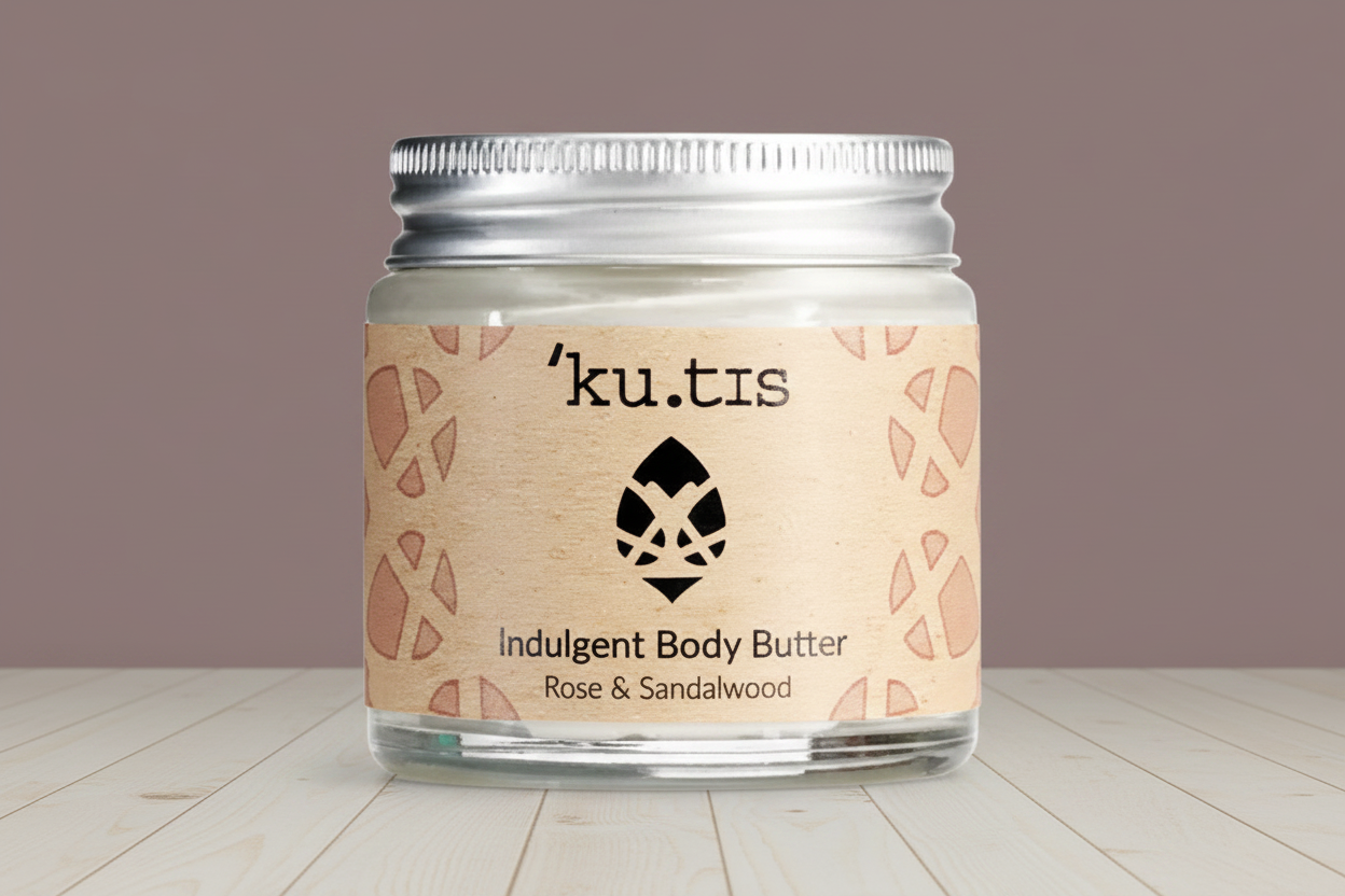 Ku.tis Body Butter - Indulgent Rose & Sandalwood - Deep Dusty Mauve