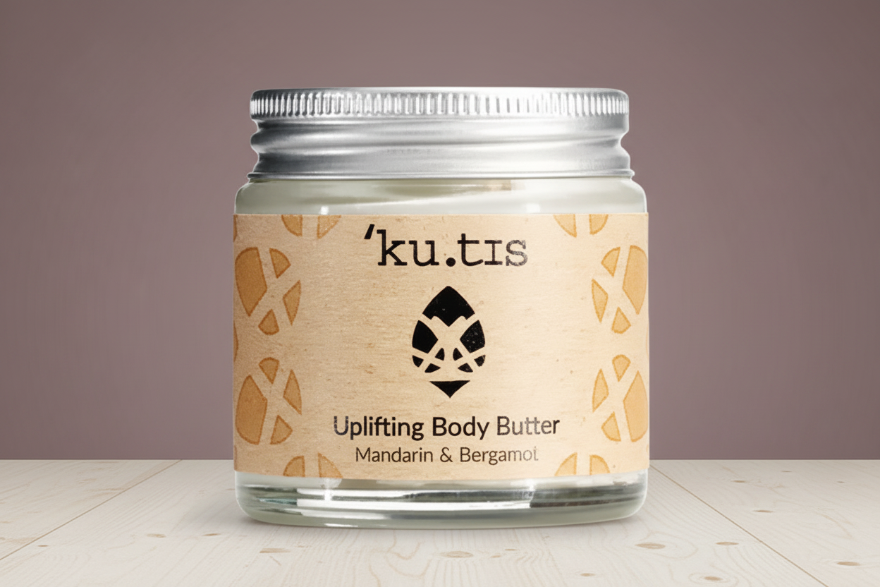 Ku.tis Body Butter - Uplifting Mandarin & Bergamot - Deep Dusty Mauve