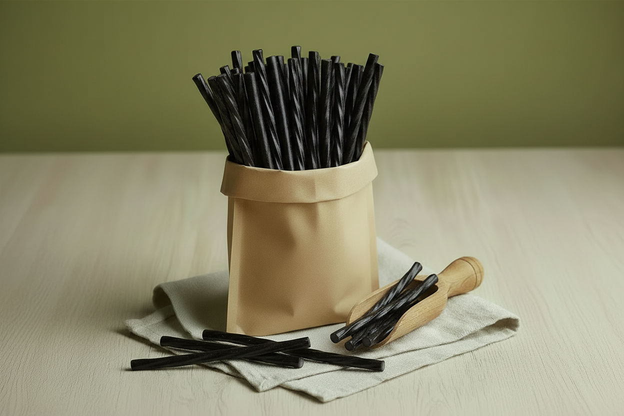Liquorice sticks kraft bag