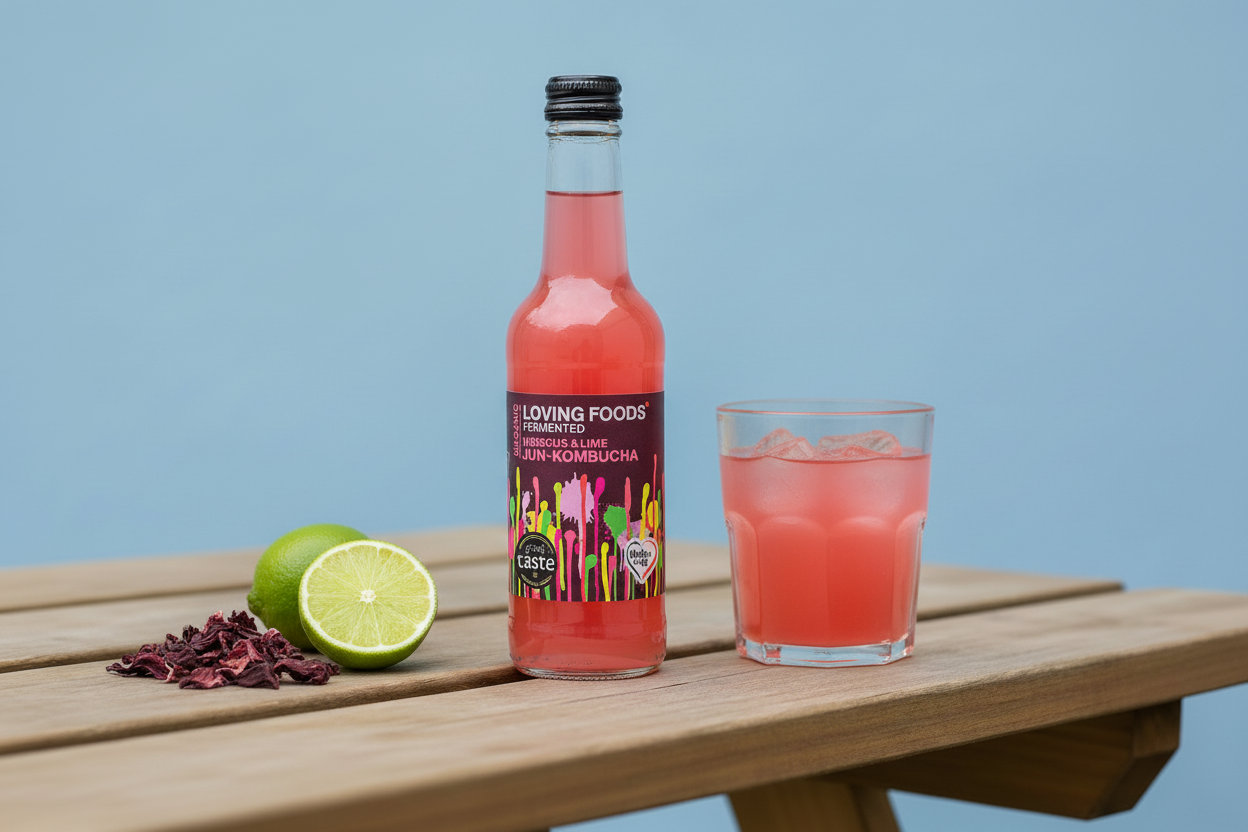 Loving Foods Hibiscus & Lime Kombucha