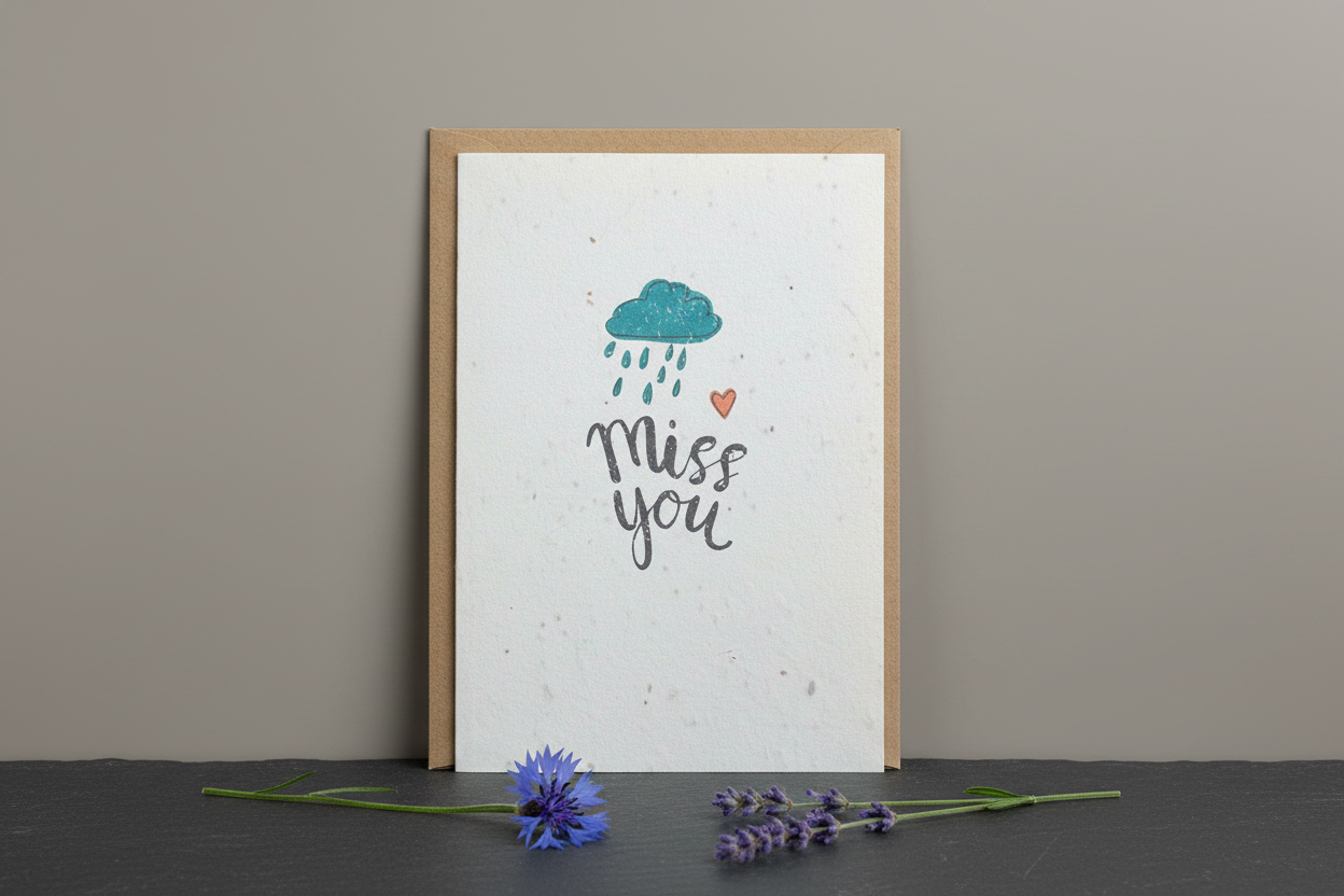 Miss You Cloud Plantable Seed Card